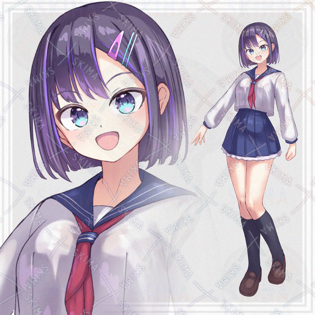 Image of 10 Expressions: Girl in a Sailor Uniform_01