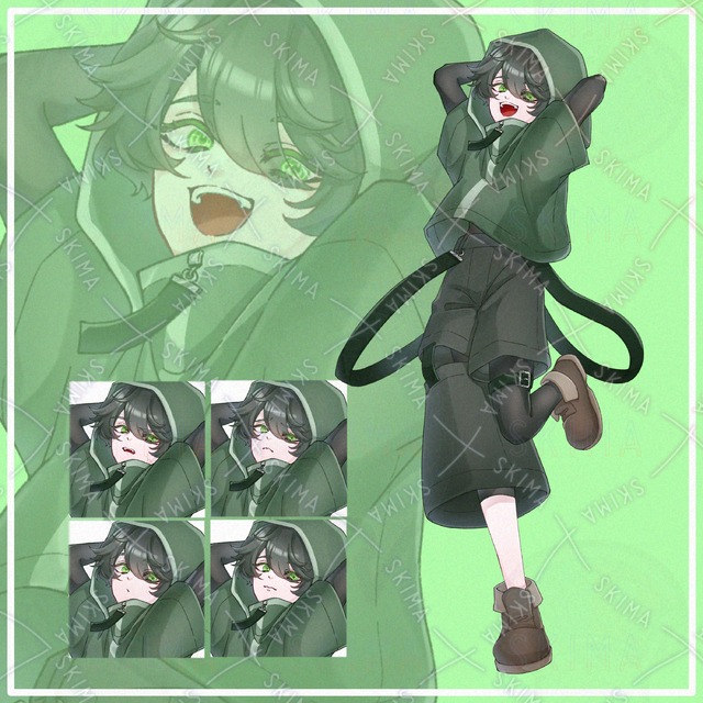 Image of Casual Hoodie Boy Character Art for TRPG