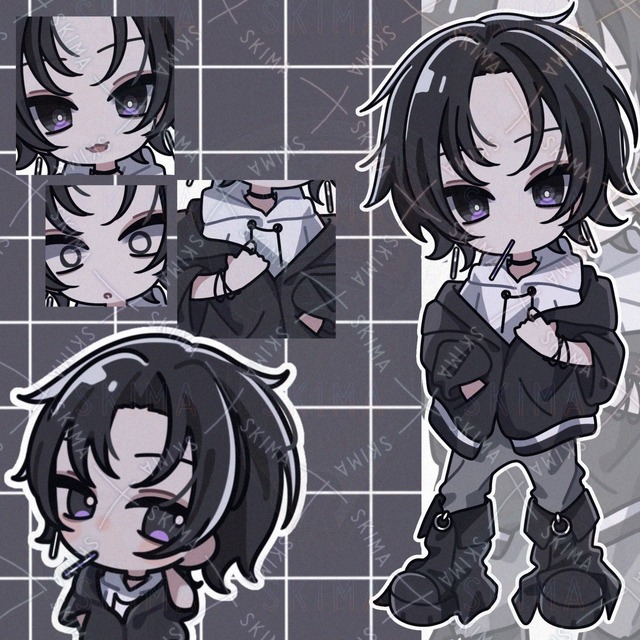 Image of Cartoon-Style Illustrations & 8 Expressions + Mini Characters [126]