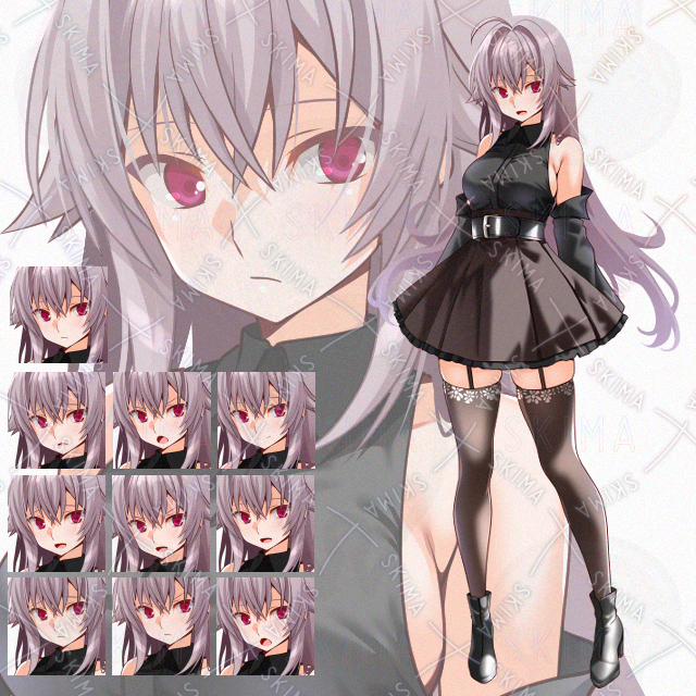 【表情10種】ノースリーブミニスカ少女