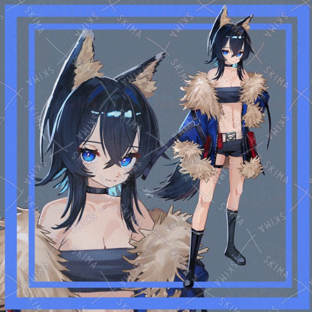 Image of 5 Furry Expression Variations