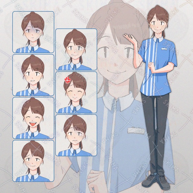 Image of Female Convenience Store Clerk