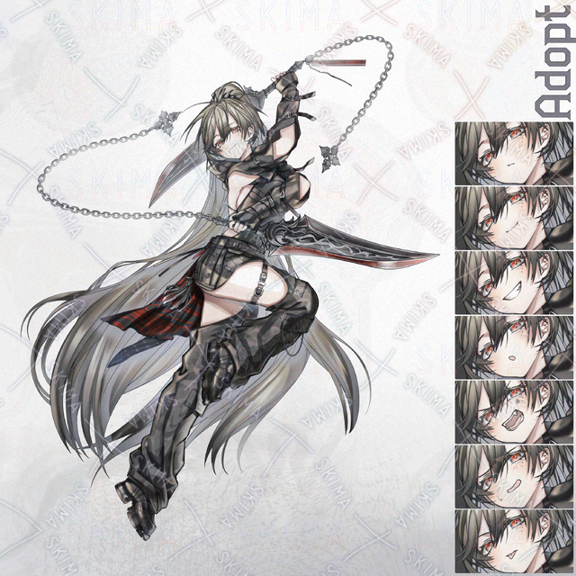 Image of Adopt_190: 7 Faces + Weapons