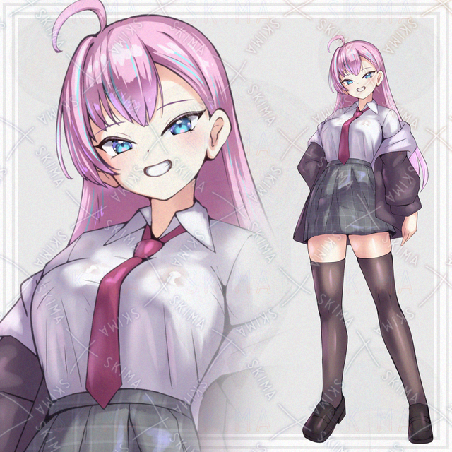 Image of 10 Expressions: Girl in a School Uniform_02