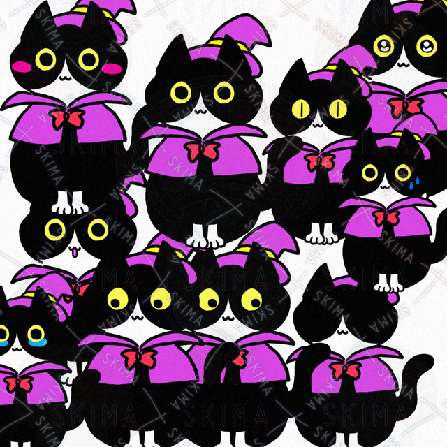 ハロウィーンのハチワレ猫だけど魔女なの