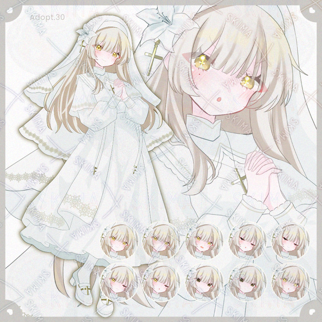 【表情差分10種】白百合のシスター【Adopt.30】