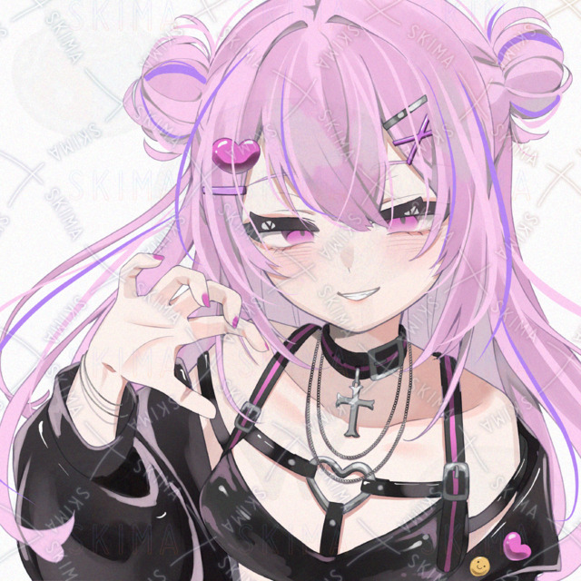 ガオーってポーズの女の子アイコンイラスト