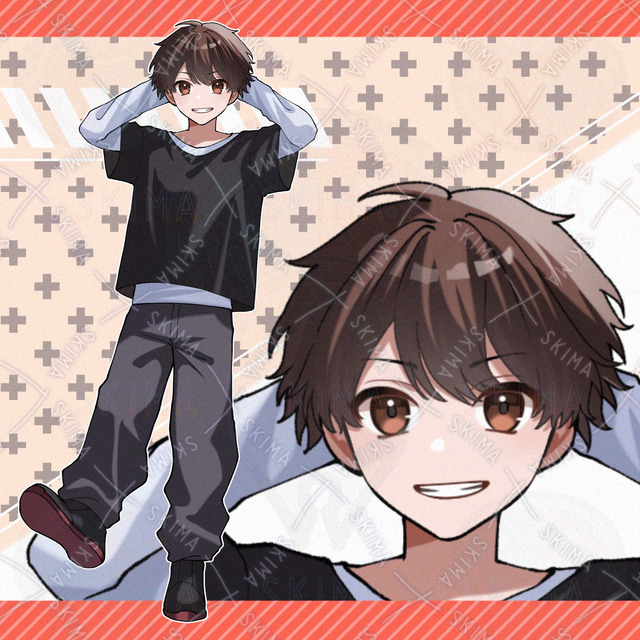 adopt.124 茶髪私服の男の子【表情全5種】