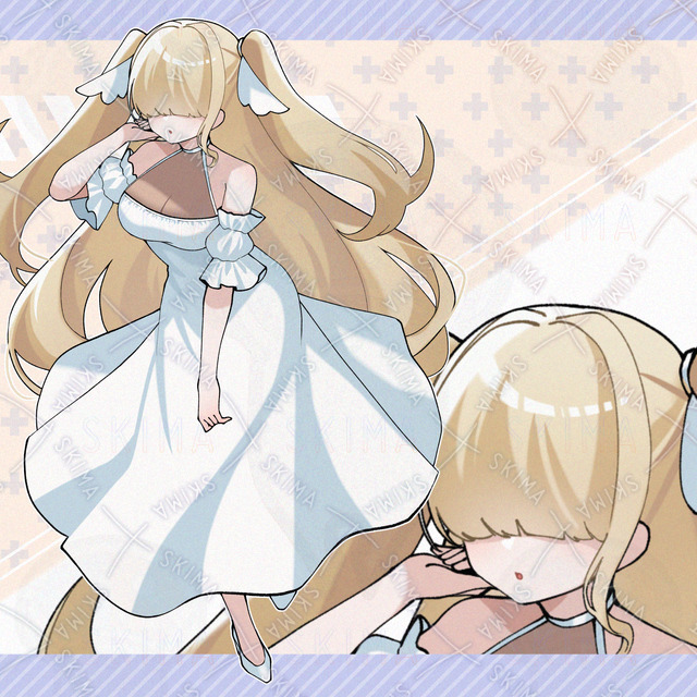 adopt.126 メカクレ白ワンピの女の子【表情全5種】