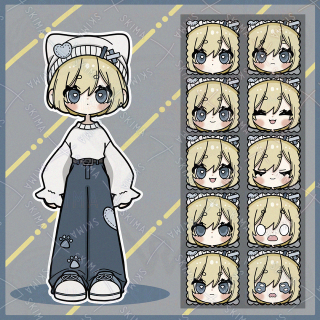 【No.001】表情10個🌻全身イラスト