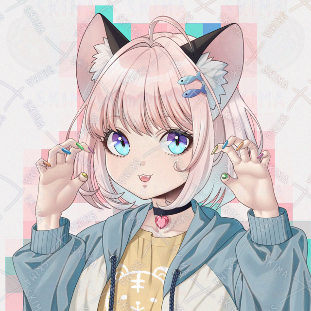 猫耳女子アイコン(差分あり)