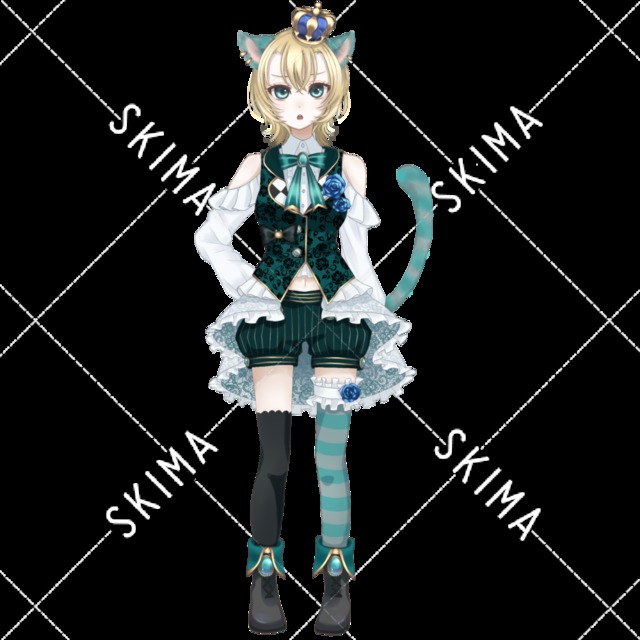 チェシャ猫風女の子【衣装2種、表情8種】 | SKIMA（スキマ）