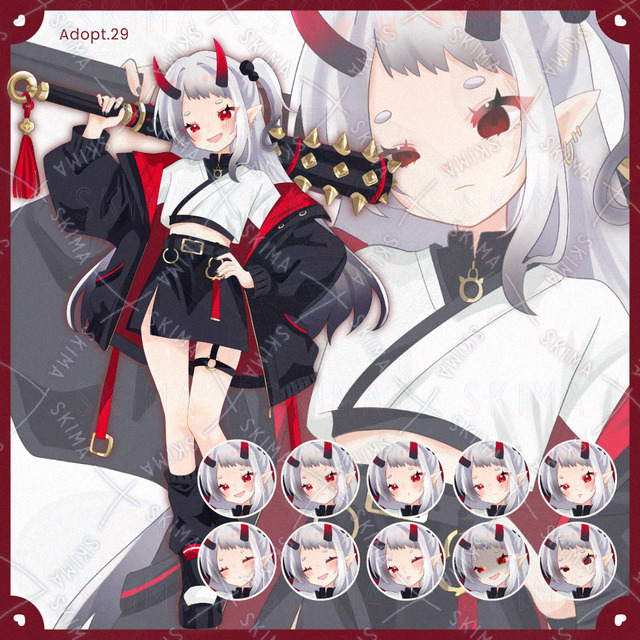 【表情差分10種】ストリート鬼娘【Adopt.29】