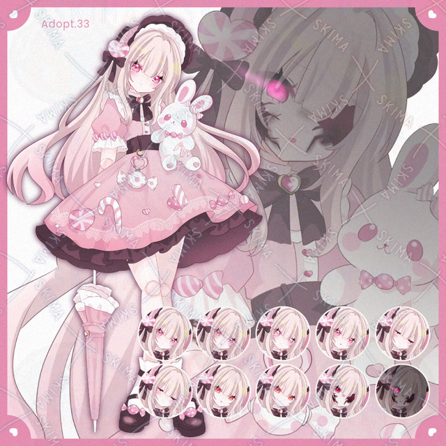 【表情差分10種】キャンディドールの女の子【Adopt.33】