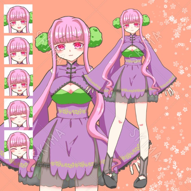 お団子ヘアーの女の子