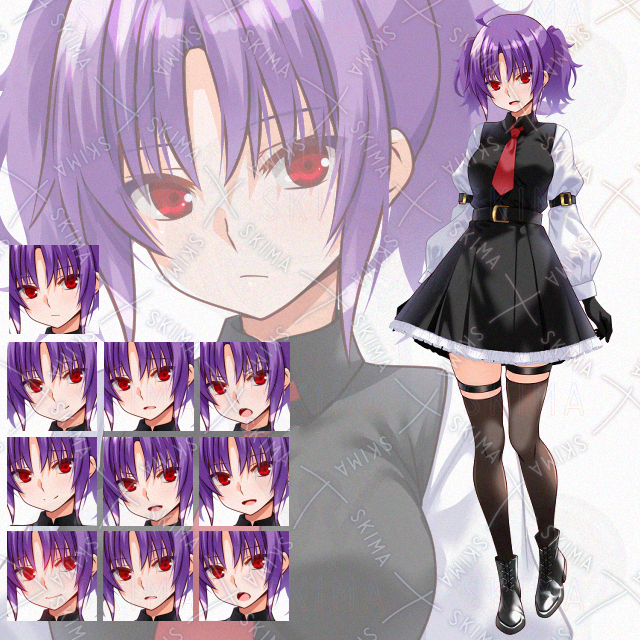 【表情10種】ネクタイ少女