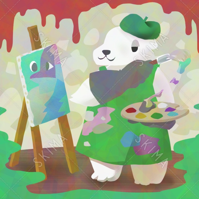 †コスチュームアニマルシリーズ†芸術家のシロクマ