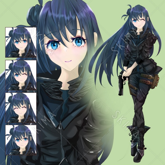 特殊部隊 戦闘服 ハンドガン使いの女の子 差分4 スキマ スキルのオーダーメイドマーケット Skima