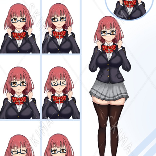 学園系ゲームのキャラ立ち絵