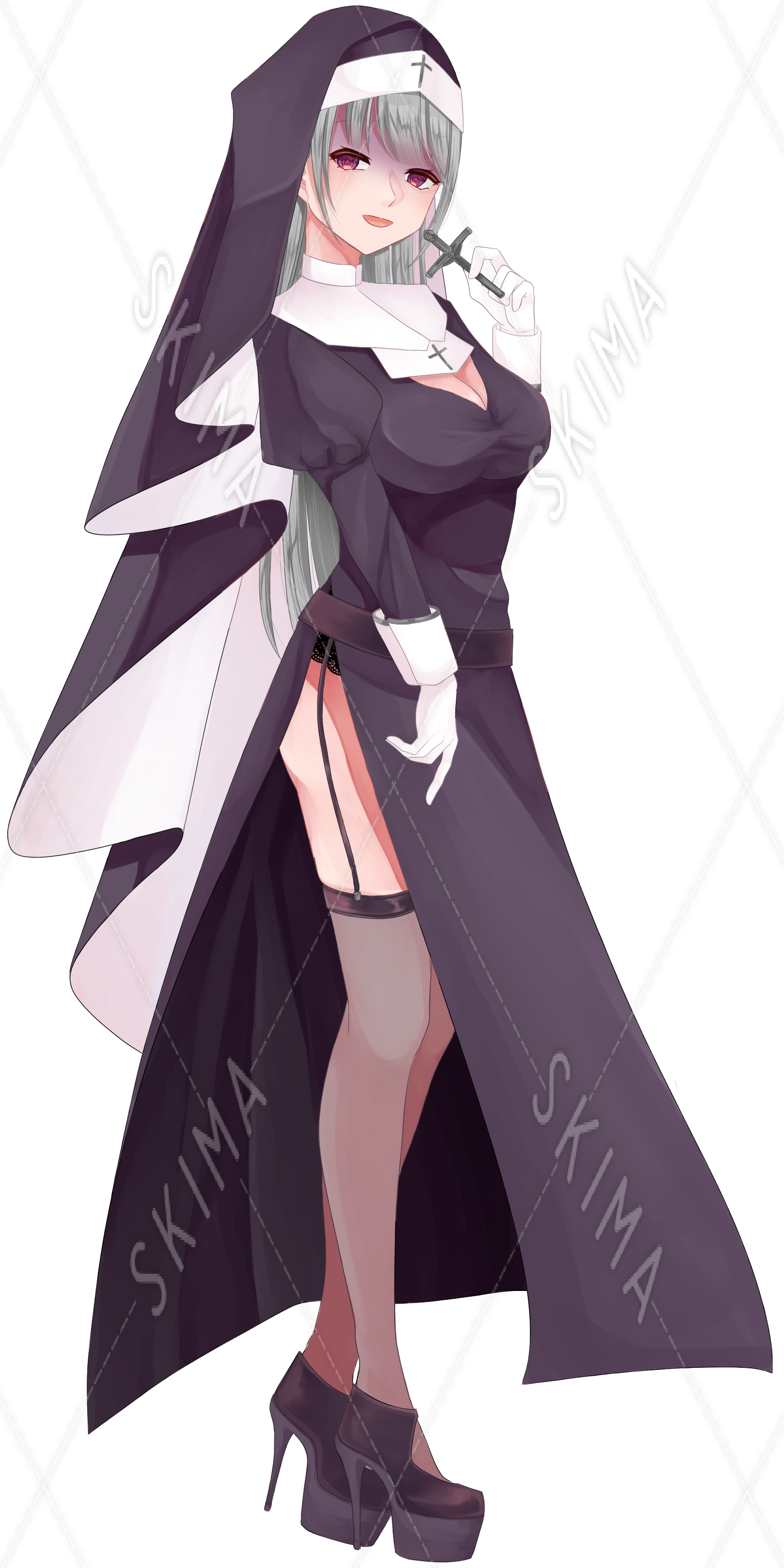 表情10種 巨乳なシスター スキマ スキルのオーダーメイドマーケット Skima