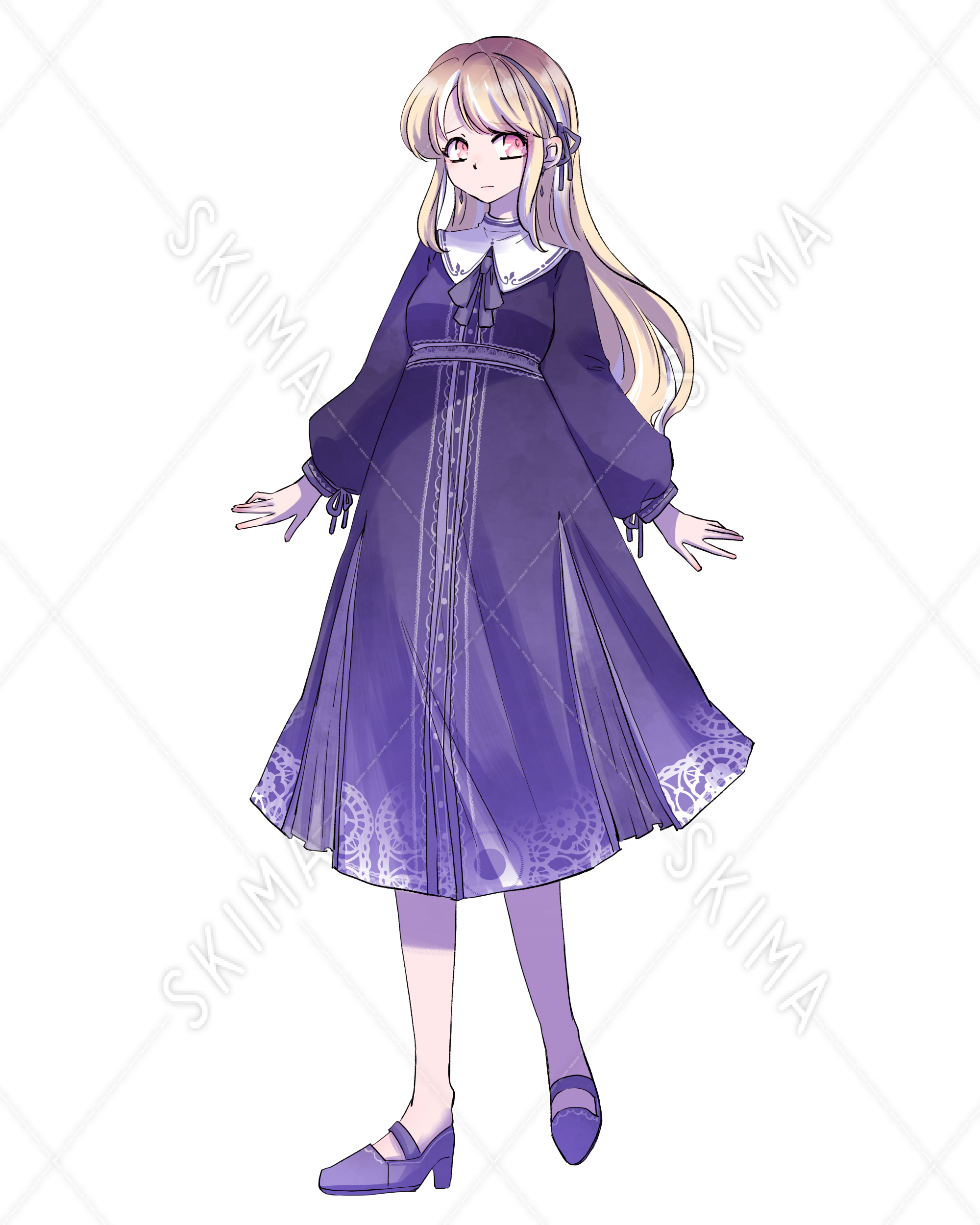 表情差分６種 ワンピースの女の子立ち絵 スキマ スキルのオーダーメイドマーケット Skima