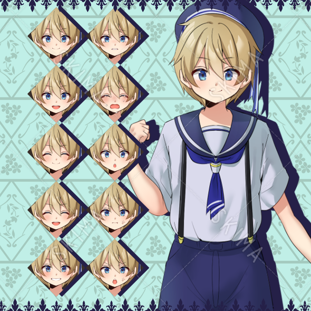 金髪のセーラー服の少年 差分10種 スキマ スキルのオーダーメイドマーケット Skima