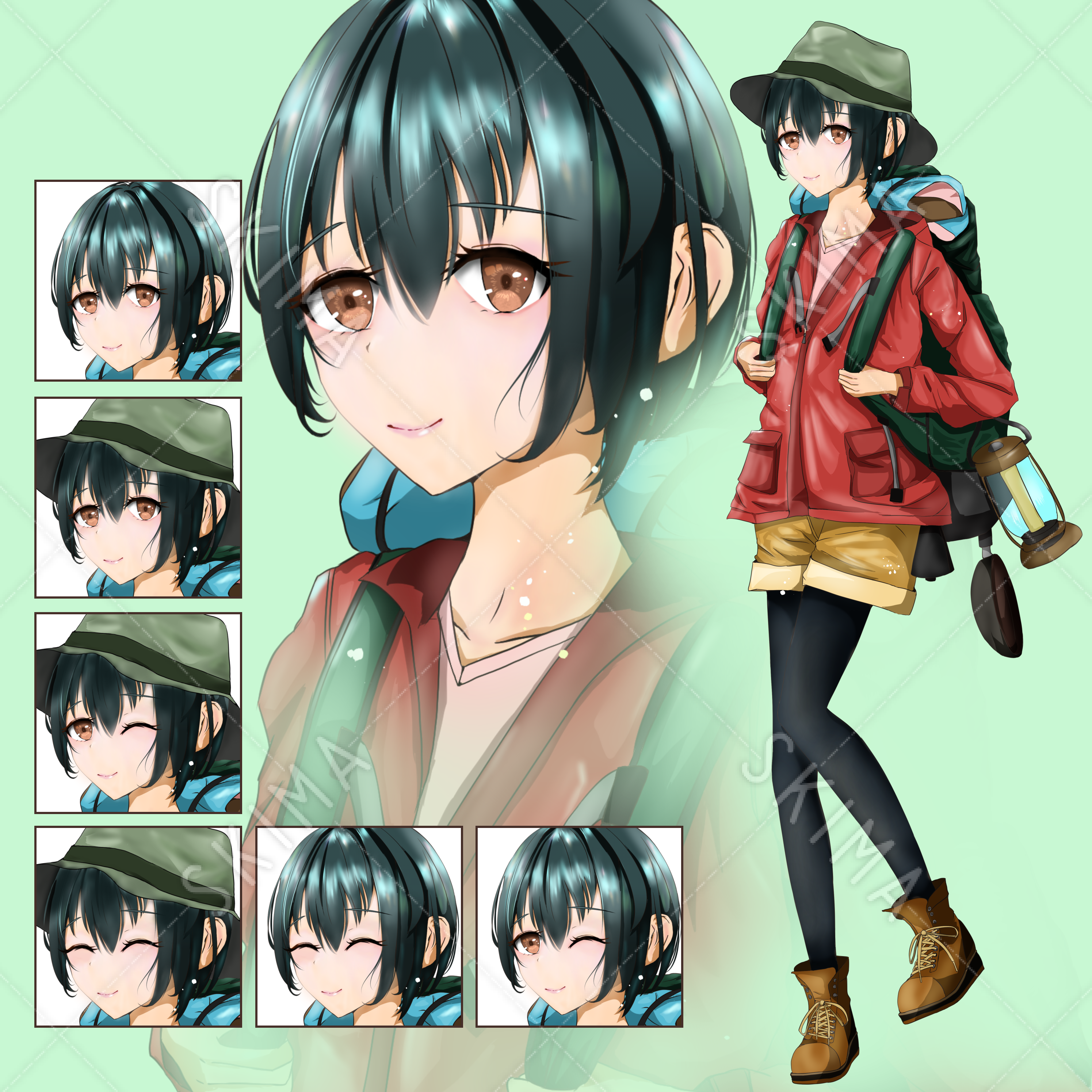 山 登山ガール 差分6 スキマ スキルのオーダーメイドマーケット Skima