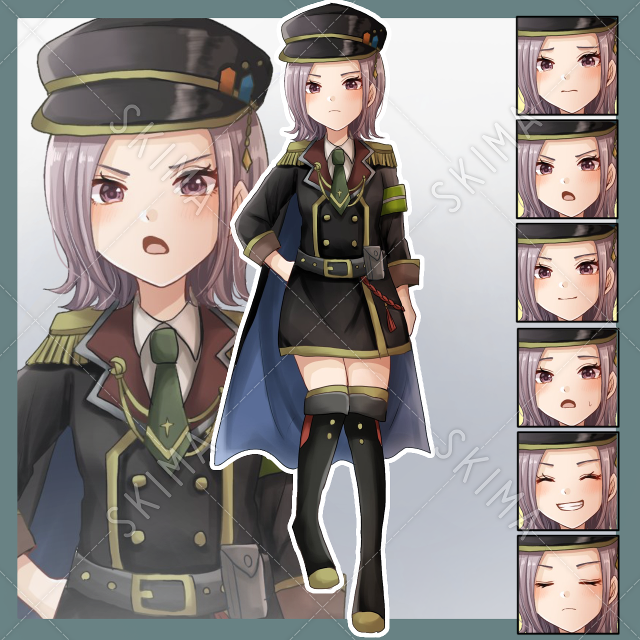 軍服の少女 表情7種 スキマ スキルのオーダーメイドマーケット Skima