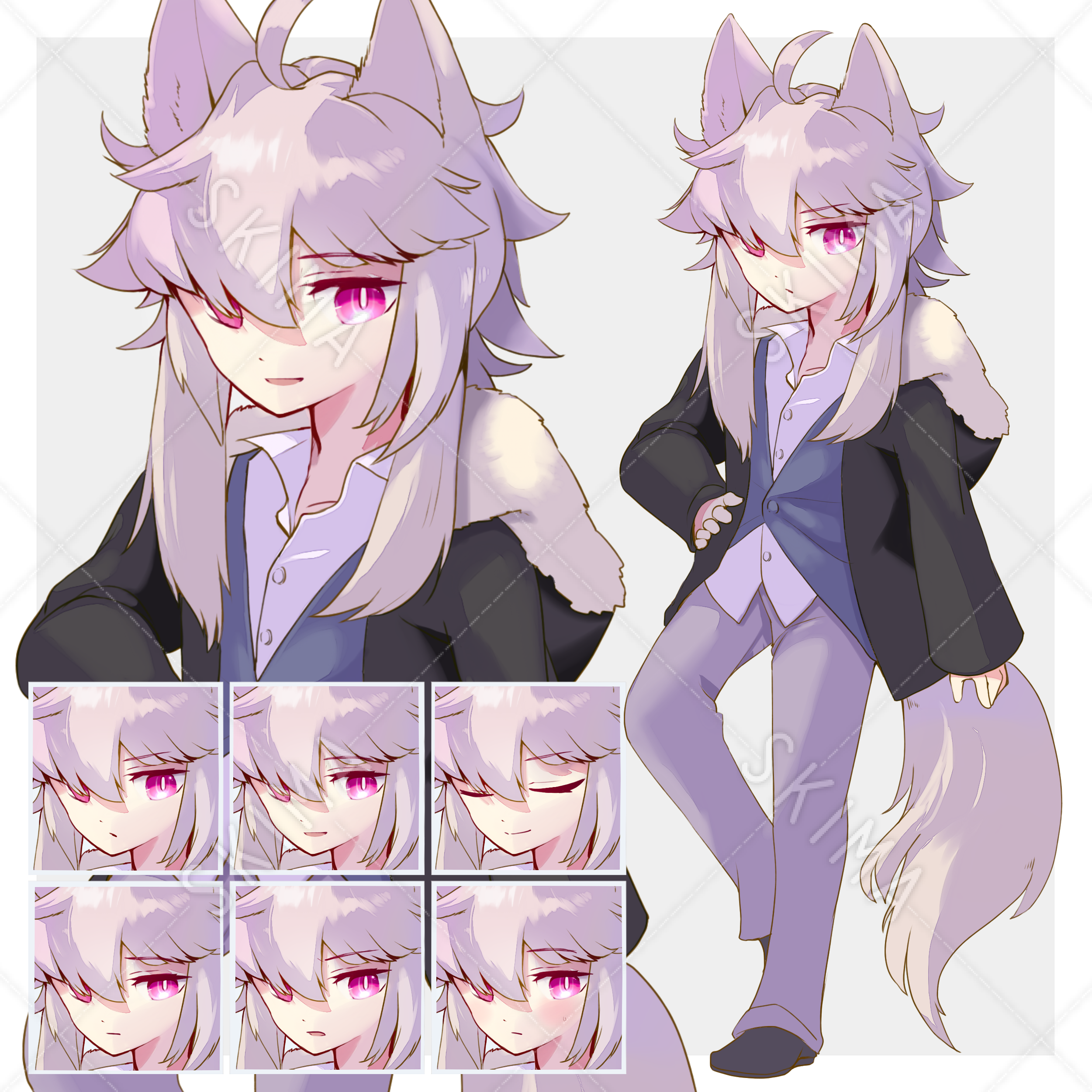 オオカミ風キャラ 表情6種 スキマ スキルのオーダーメイドマーケット Skima