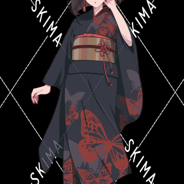 表情7種】着物の女の子 | SKIMA（スキマ）