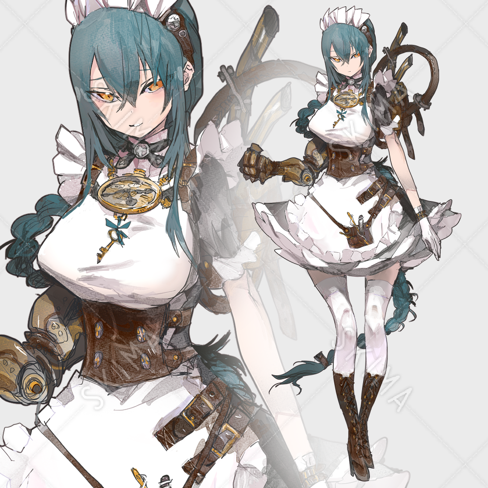 表情7種 スチームパンク風メイド スキマ スキルのオーダーメイドマーケット Skima