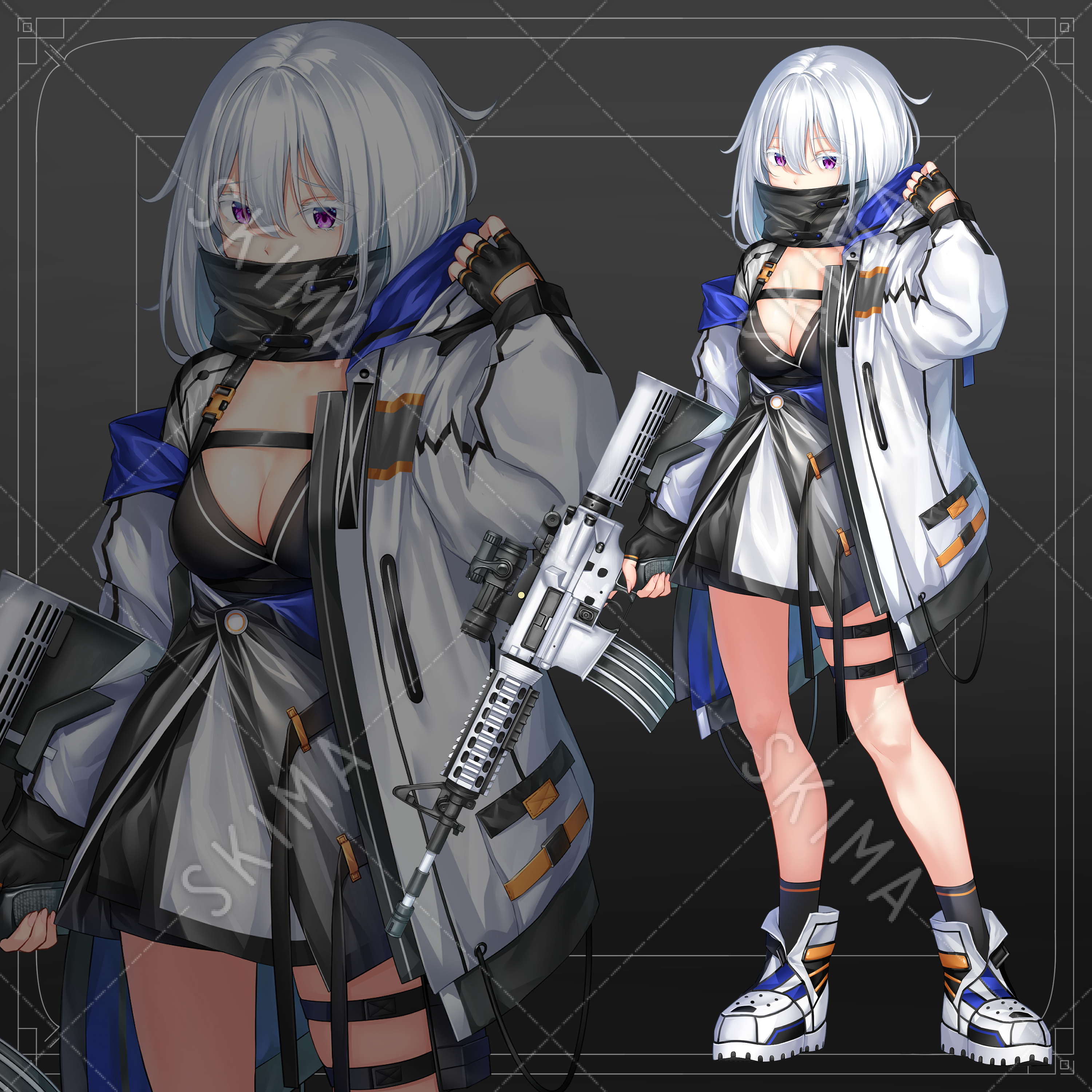 ミリタリー女子 表情4種 スキマ スキルのオーダーメイドマーケット Skima