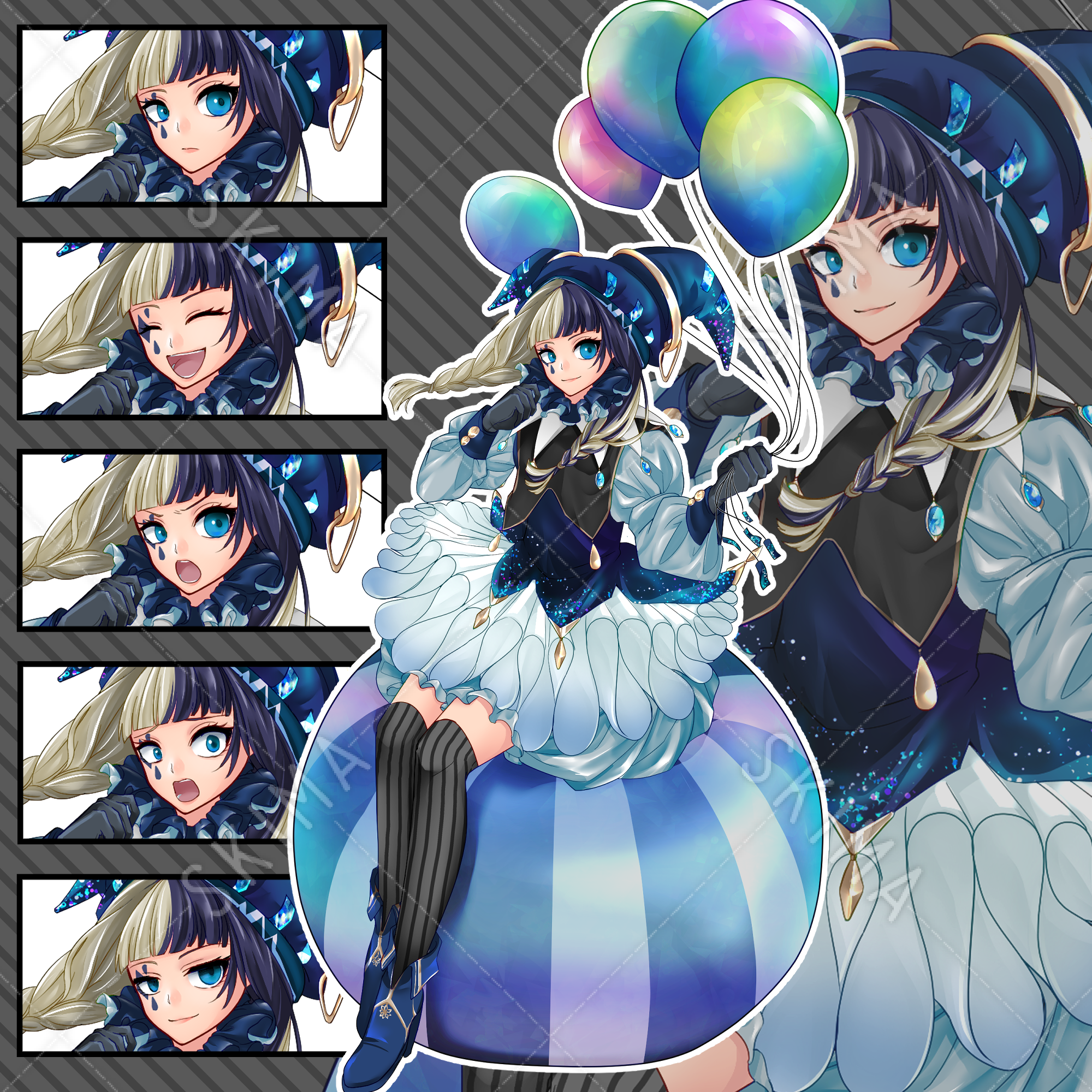 風船ピエロ 表情差分6種 スキマ スキルのオーダーメイドマーケット Skima 風船ピエロ 表情差分6種 スキマ スキルのオーダーメイドマーケット Skima