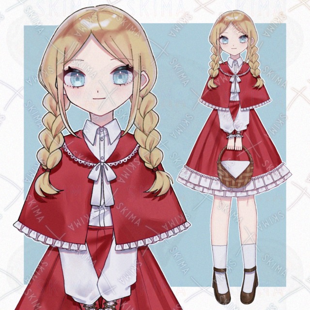 【表情10種】赤服の少女