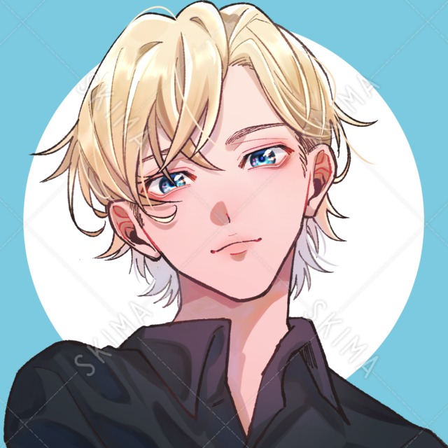 SNS用アイコン 金髪青目の男の子