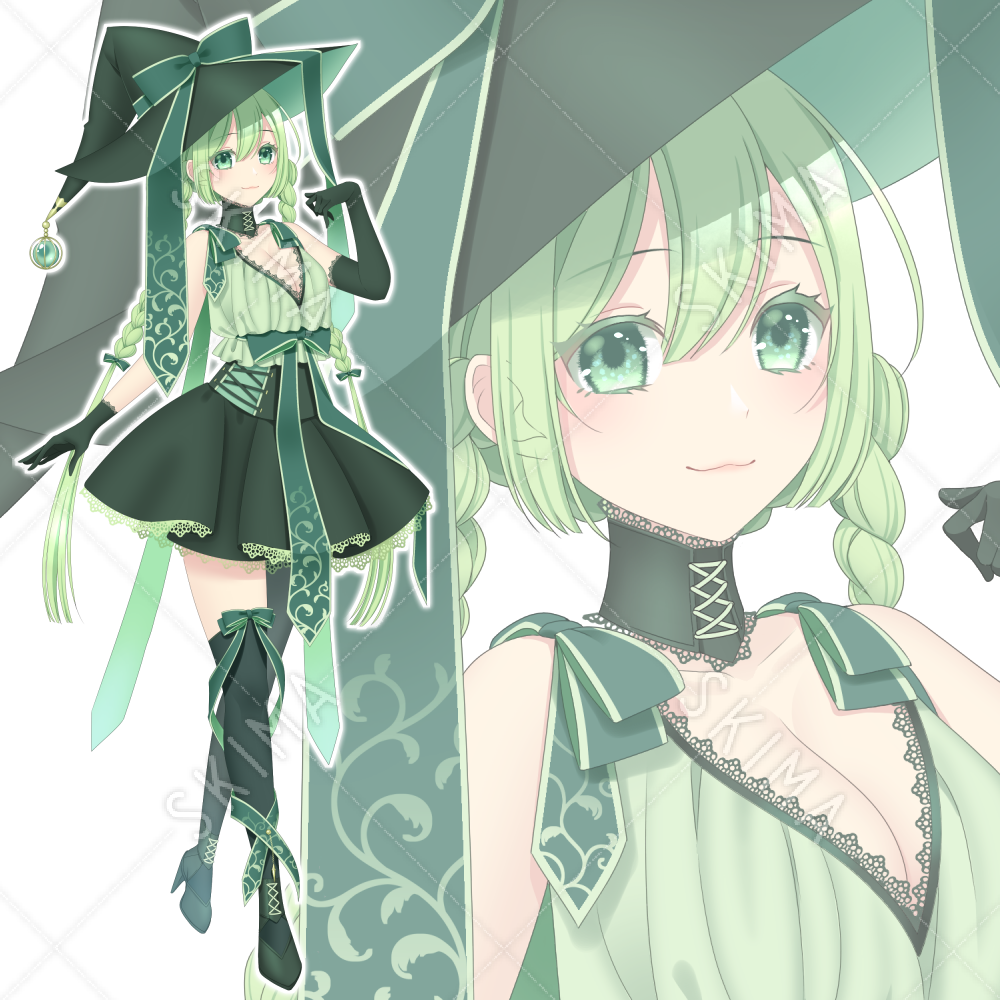 緑髪三つ編み魔女 スキマ スキルのオーダーメイドマーケット Skima