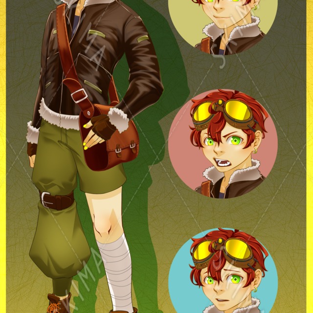 ゴーグル少年(表情差分4枚)