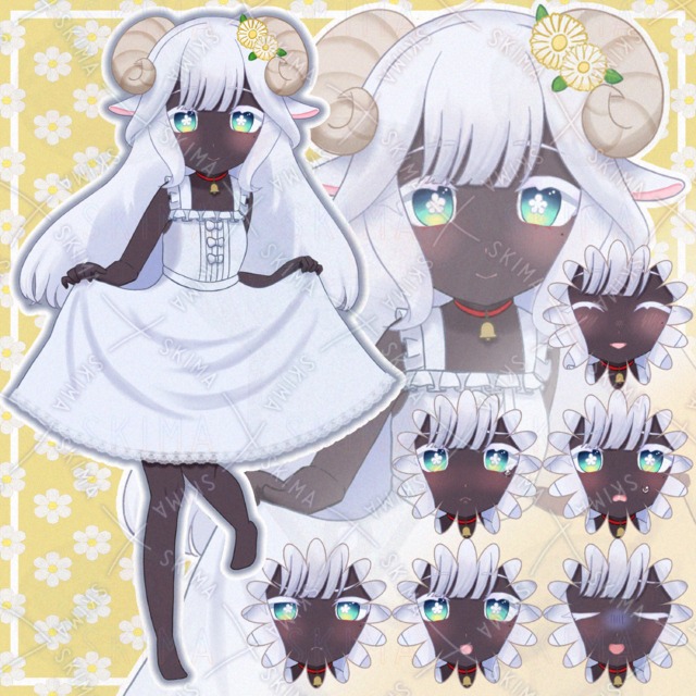 ひつじの女の子【表情差分７種】