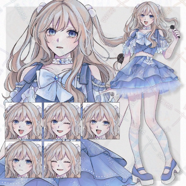 【Adopt】アイドルの少女【表情7種】