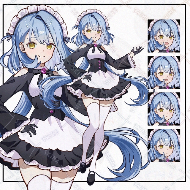 メイドの少女　表情差分5種