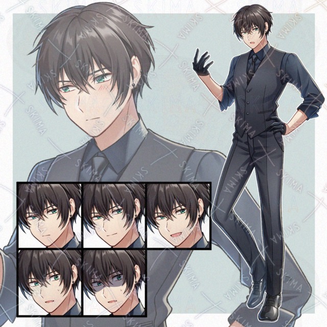 男性の立ち絵イラスト