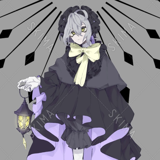 Adopt 中性的なゴスロリ風の子 【表情差分4種】