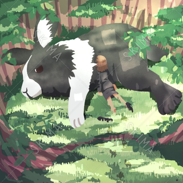 †アニマルシリーズ†疲れたときお腹を貸してくれるウサギ