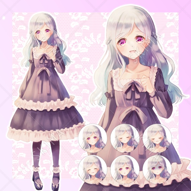 ふわっとした女の子02【表情１０種】