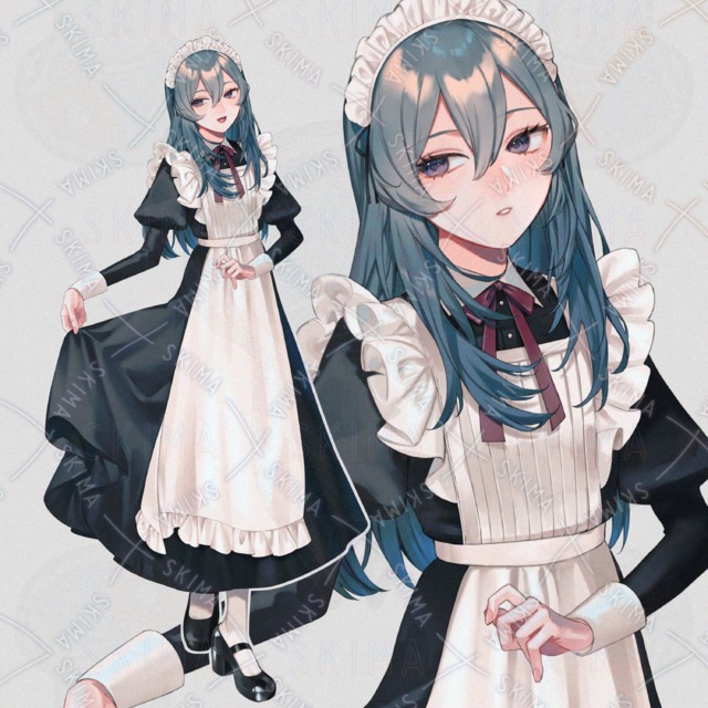 【表情6種】メイドの女の子