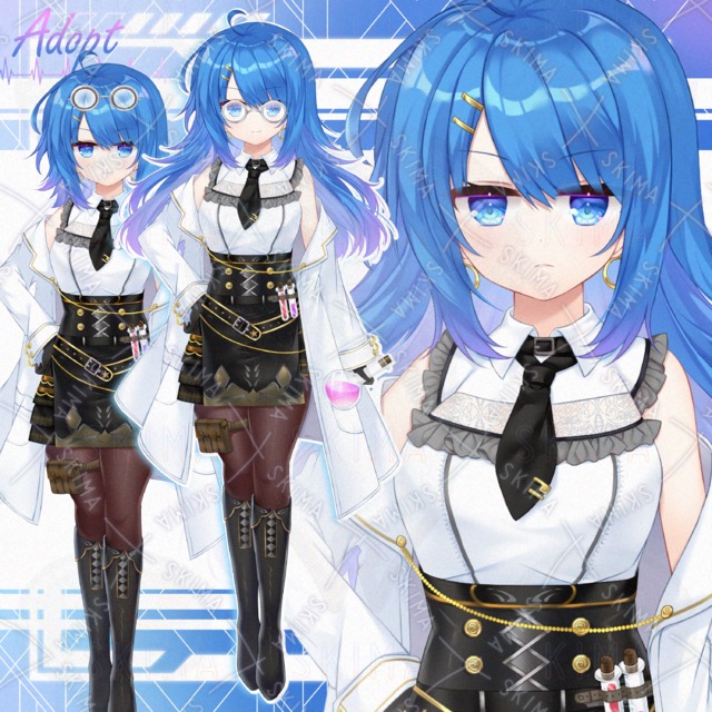 研究員のお姉さん(表情差分＋アイテム)