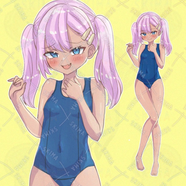 スク水のメスガキ系少女