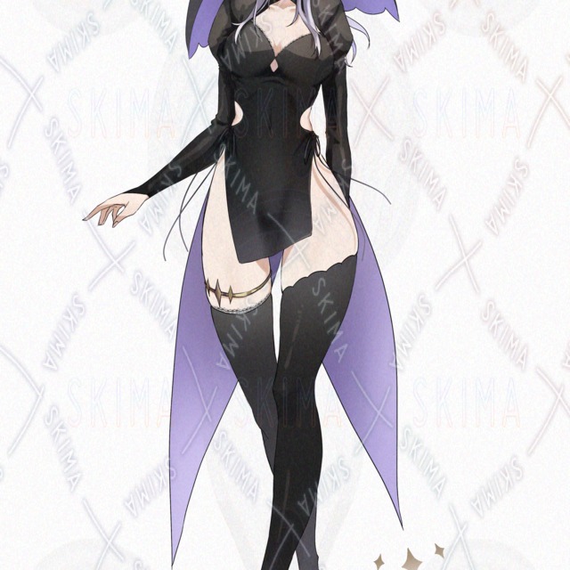 여성 캐릭터 서 있는 그림 상품 이미지 2번째