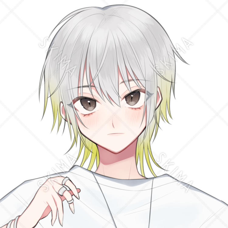 ウルフヘアーな少年アイコン 計4枚 髪色差分付き スキマ スキルのオーダーメイドマーケット Skima