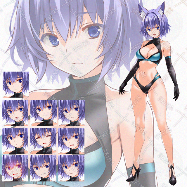 【表情１０種】ケモミミ少女